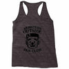 monsters outside fan club back Racerback Tank