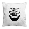 mens grandads bearded Throw Pillow