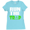 run the trap Ladies Fitted T-Shirt