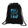 blue vectorfunk Drawstring Bags
