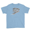 some game involving falling blocks in the style of m.c. escher Youth Tee