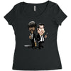 pulp fiction caricature ideal birthday gift present Women's Triblend Scoop T-shirt