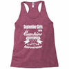 september girls are sunshine mixed with a little hurricane Racerback Tank