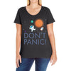 spacex don't panic in space Ladies Curvy T-Shirt