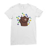 dorp bear Ladies Fitted T-Shirt