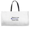 gaming mana low need milk Weekender Totes