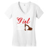 Just A Girl In Love With Her Heavy Equipment Operator Women's V-Neck T-Shirt