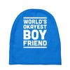 world's okayest boyfriend couple love funny Baby Beanies