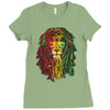 rasta lion Ladies Fitted T-Shirt