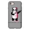 black, red and white iPhone 8