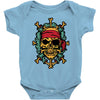 pirate bones skull Baby Bodysuit