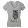 mucus bear Women's V-Neck T-Shirt