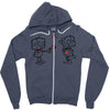 cute love robots Zipper Hoodie