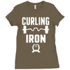 curling iron Ladies Fitted T-Shirt