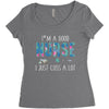 i'm a good nurse i just cuss a lot Women's Triblend Scoop T-shirt