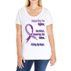 supporting the fighter, admiring the survivors, honoring the taken Ladies Curvy T-Shirt