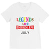 legends are born july V-Neck Tee