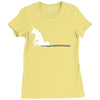unicorn scooting on the floor Ladies Fitted T-Shirt