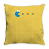 funny 80s pacman cookie monster retro gaming Throw Pillow