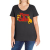 pizza and cats Ladies Curvy T-Shirt