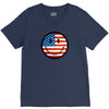 patriotic smiley face V-Neck Tee