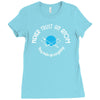 never trust an atom they make up everything Ladies Fitted T-Shirt