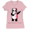 black, red and white Ladies Fitted T-Shirt