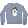 smiling snowman holding out christmas Crewneck Sweatshirt
