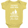 Father and Son Fishing Partners For Life Baby Bodysuit