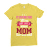 running mom white Ladies Fitted T-Shirt