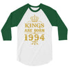 kings are born in 1994 3/4 Sleeve Shirt
