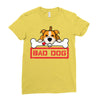 bad dog 3 Ladies Fitted T-Shirt