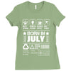 Born In July Ladies Fitted T-Shirt