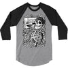 boombox skull 3/4 Sleeve Shirt