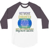 network engineer just like a re   men's 3/4 Sleeve Shirt