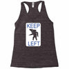 keep left shark Racerback Tank