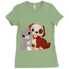 nice cat and dog Ladies Fitted T-Shirt