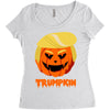 trumpkin funny donald trump pumpkin Women's Triblend Scoop T-shirt