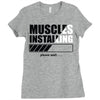 muscles installing Ladies Fitted T-Shirt
