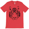 white tiger black print T-Shirt