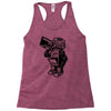 dance robot music old Racerback Tank