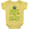 keep calm everything okay Baby Onesie