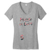 Muggle On Board Floral Women's V-Neck T-Shirt