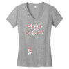 Muggle On Board Floral Women's V-Neck T-Shirt