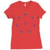 rainbow flower Ladies Fitted T-Shirt