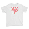 love heart outline valentine's day Youth Tee