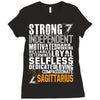 Strong Independent Motivated Sagittarius Ladies Fitted T-Shirt
