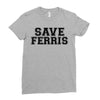 save ferris Ladies Fitted T-Shirt