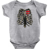 ribcage and heart Baby Onesie