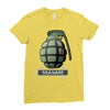 hand grenade military army Ladies Fitted T-Shirt